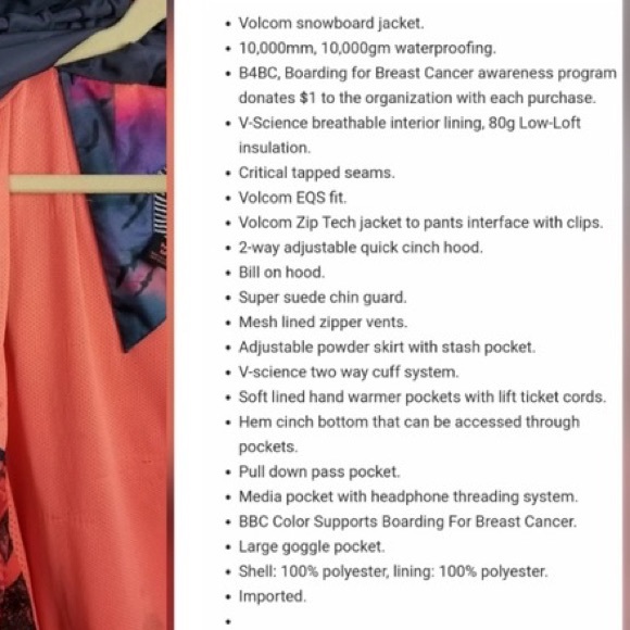 Volcom Snow Boarding Jacket - Picture 10 of 10